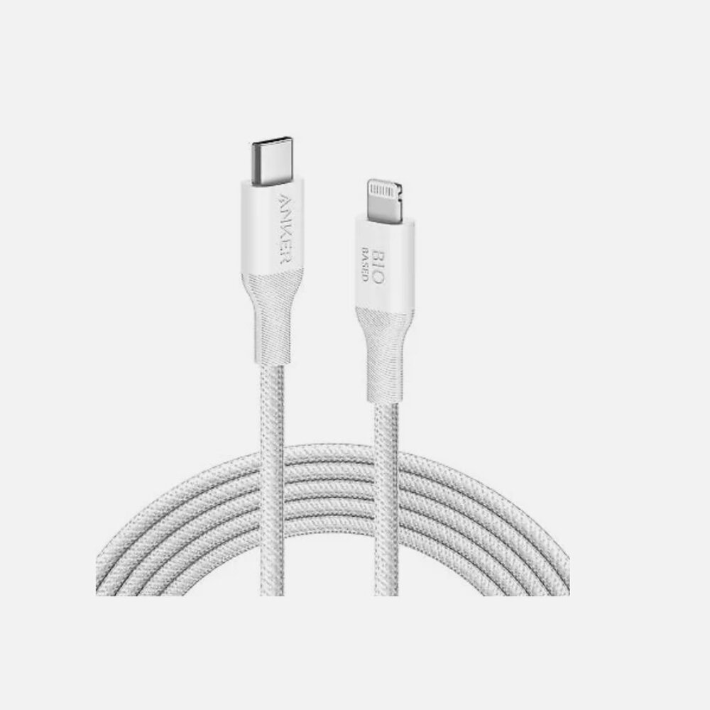 Anker 10' Bio-Braided to USB-C ECO Friendly Fast Charging Cable - White